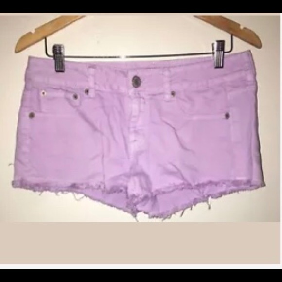 American Eagle PASTEL PURPLE SHORTS - Picture 1 of 4